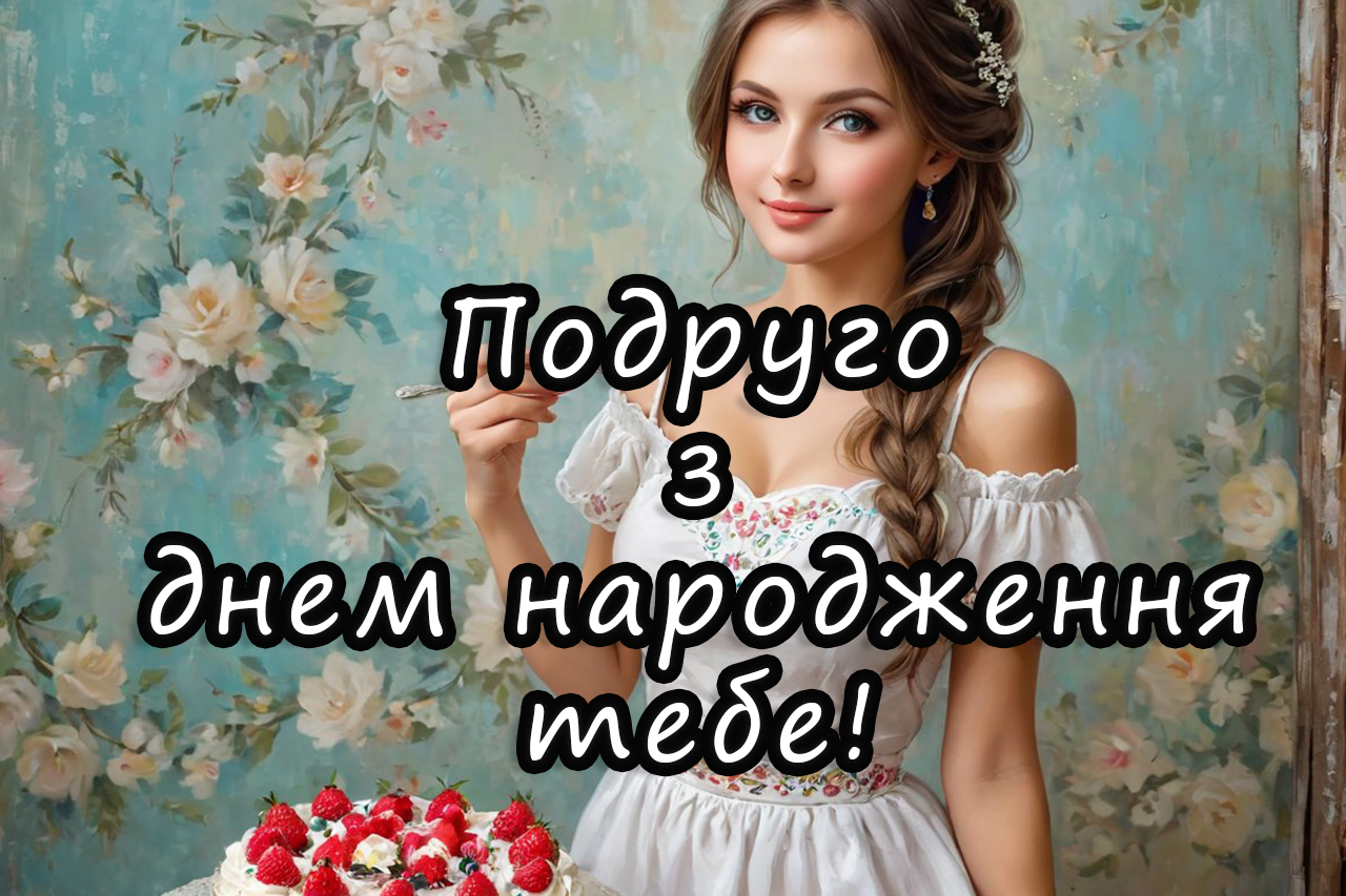 подруго - з днем народження